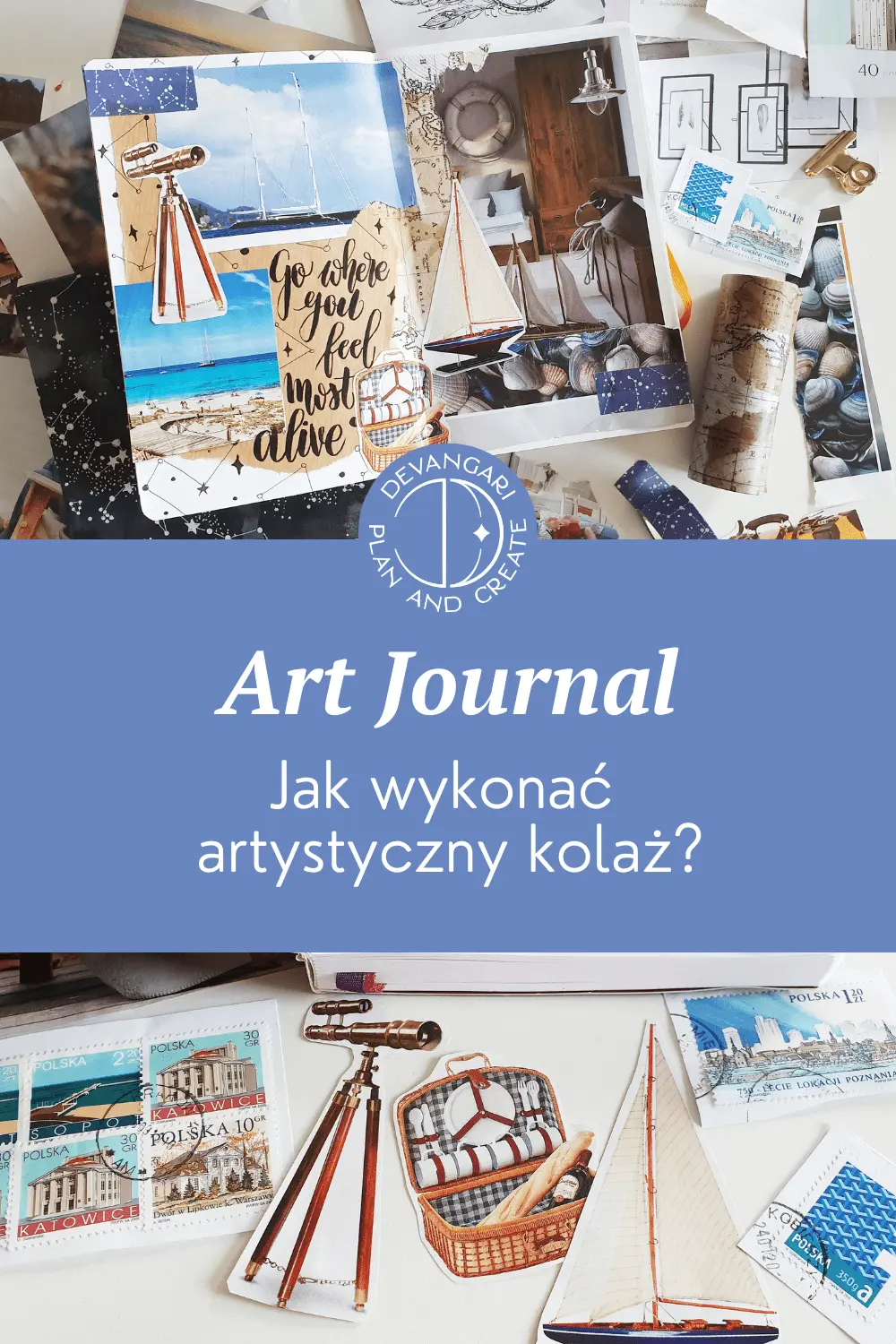 Jak zrobić kolaż w notesie w kropki.